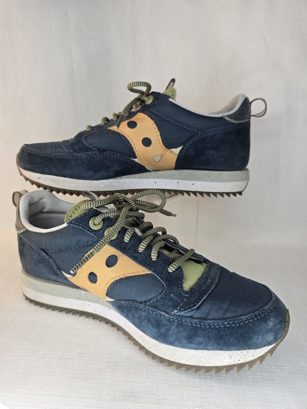 Saucony Navy and Tan Casual Running Sneakers
